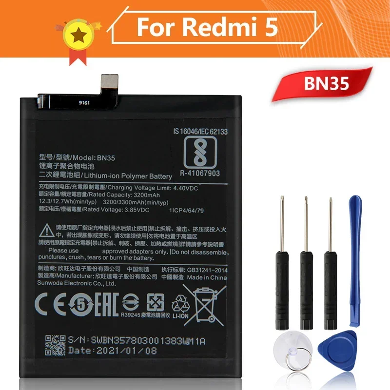 Production in 2024 Replacement Battery BN35 For Xiaomi Redmi 5 5.7