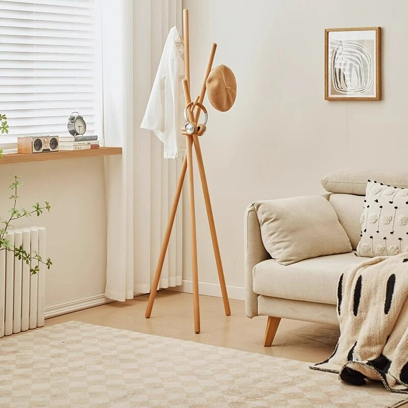 Creative Coat Rack Solid Wood Bedroom Hanger Clothes Racks Living Room Home Clothes Rack Room Furniture Entrance Hall Coat Rack