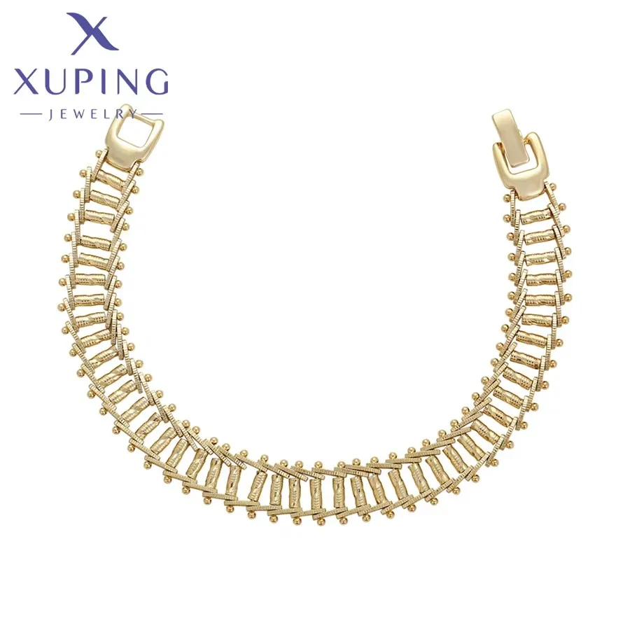 Xuping Jewelry New Arrival Trendy Fashion 19cm Hand Bracelets for Women Gold Color Birthday Gifts X000948020