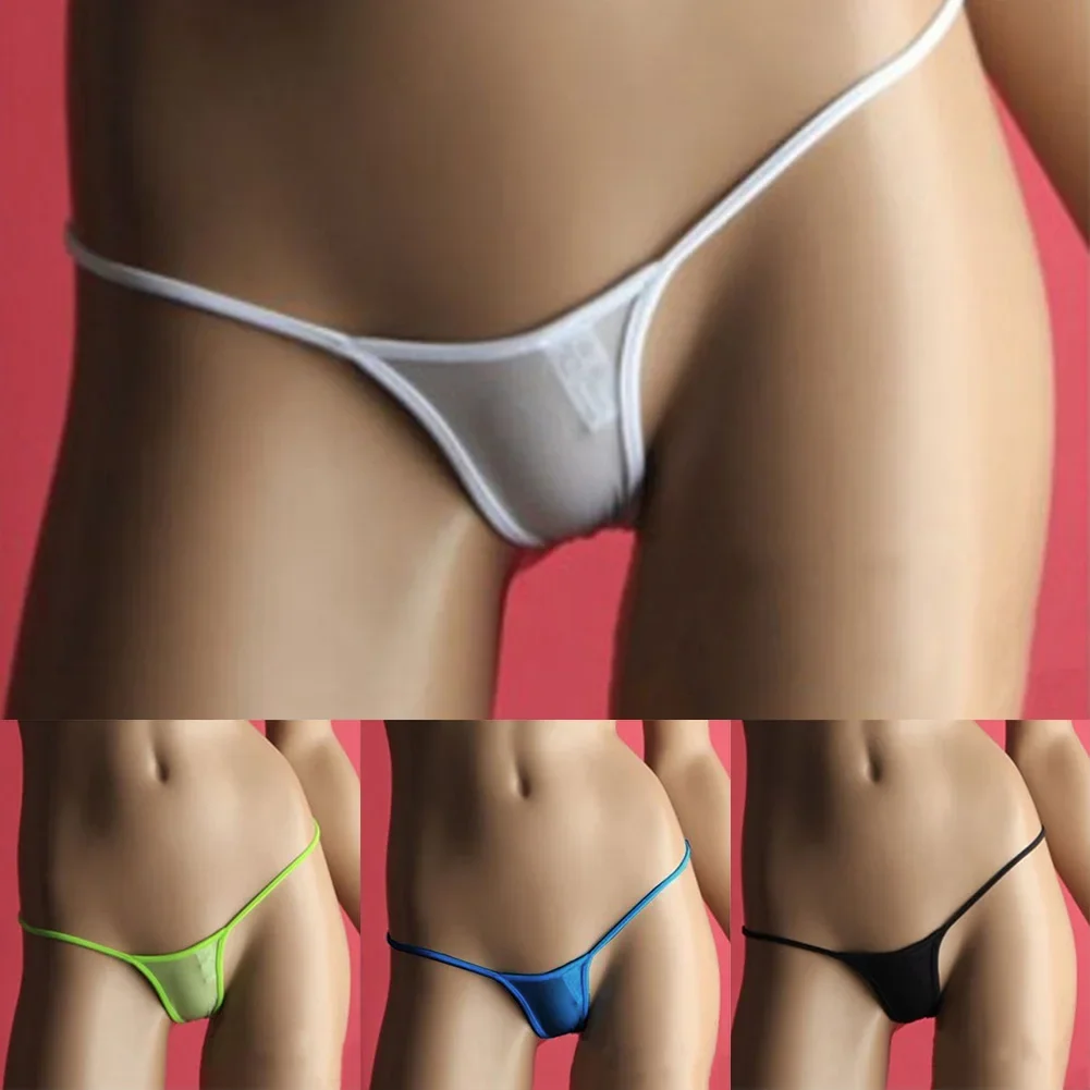 Womens Sexy Thong G-String Ultra-thin Underwear Panties Lingerie Panties Backless Briefs Panties Open Crotch Mini Bikini