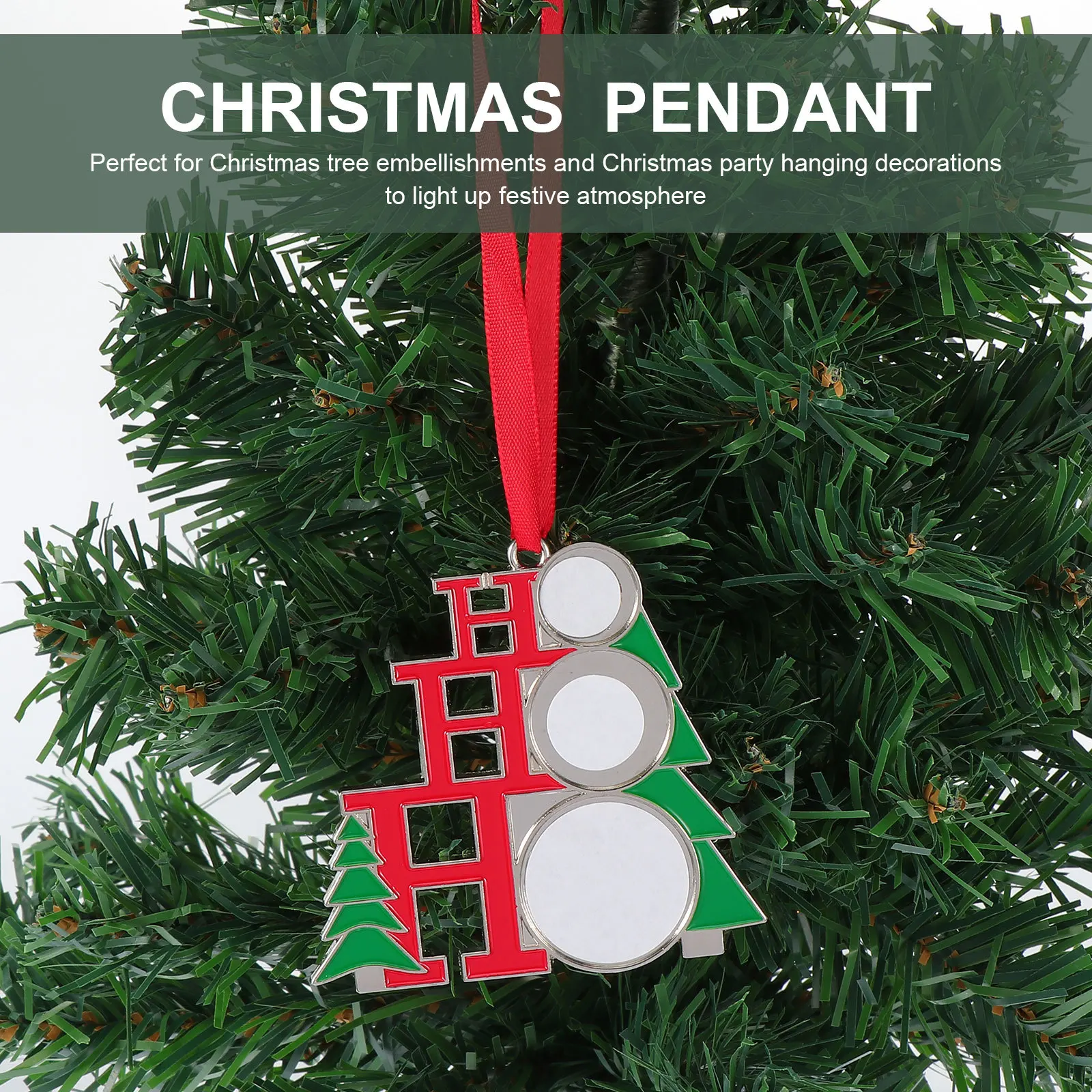 

1Pcs Christmas Decorative Hanging Photo Frame Pendant Creative DIY Picture Frame Ornament Xmas Tree Decoration Xmas Tree Pendant
