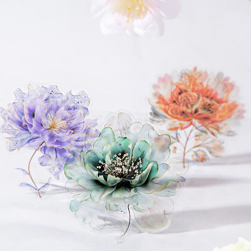 

1pack/2pack Decorative Pack Floral Illusions 15 Stickers Per Elements for Handbook Layouts Series Floral themed