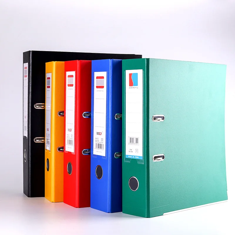 3 Pcs Hot Office A4 Hard Cover Box File Binder Rings Lever Arch File Folder With Loose Leaf Ring