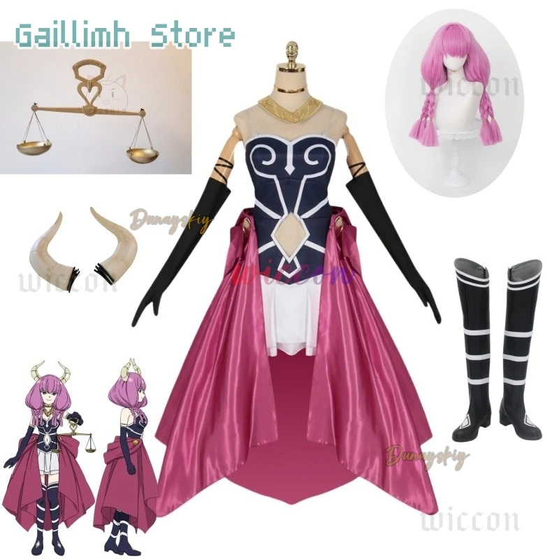 

Aura Cosplay Costume Dress Anime Frieren Beyond Journey's End Aura The Guillotine Uniform Horns Gloves Socks Party Women Props