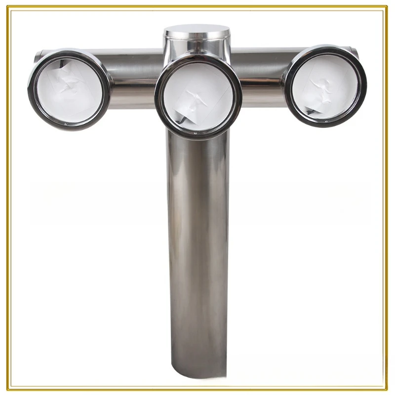 

Stainless steel 304 T-shaped 3-hole natural brushed wine column