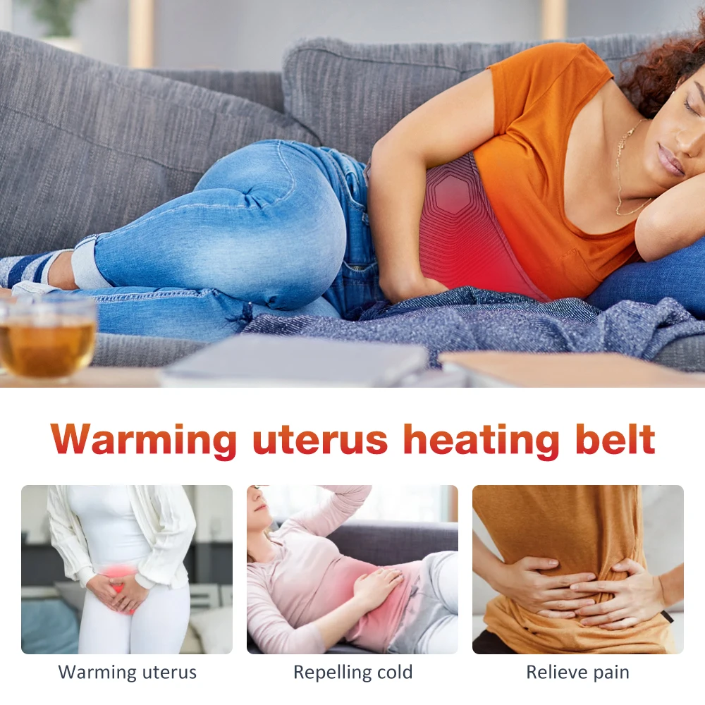 Graphene Heating Pad Abdomen Uterus Warming Waist Belt Home Winter Electric Heater Hot Compress Therapy Thermal Blanket Pad