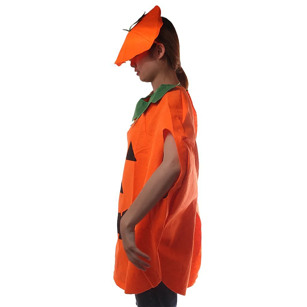 Pumpkin Halloween Adult Outfit Clothes Halloween Costume Set Adult Woman Men Christmas Cosplay Pumpkin Dress Cloth Child Make Up