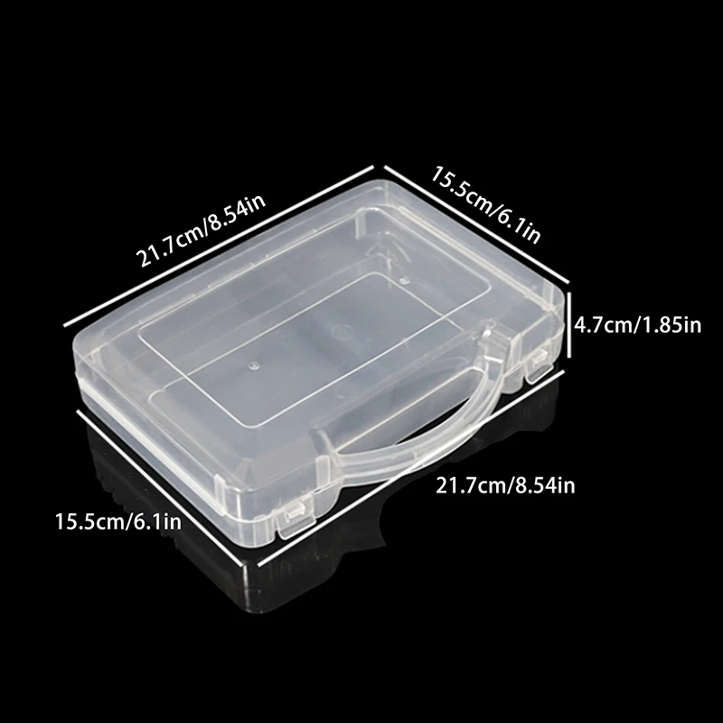 1 قطعة صندوق تخزين المجوهرات البلاستيكي الشفاف المحمول عنصر صغير ومنظم متنوع