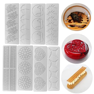 Pavilhão legal Sugar Flipping Lace Pad, DIY Folha, Flor, Cisne Chocolate, Fino Crisp, Decoração Do Bolo, Baking Silicone Mold, Chinoiserie 10 principais vendas tapete de silicone para renda de acucar - №5
