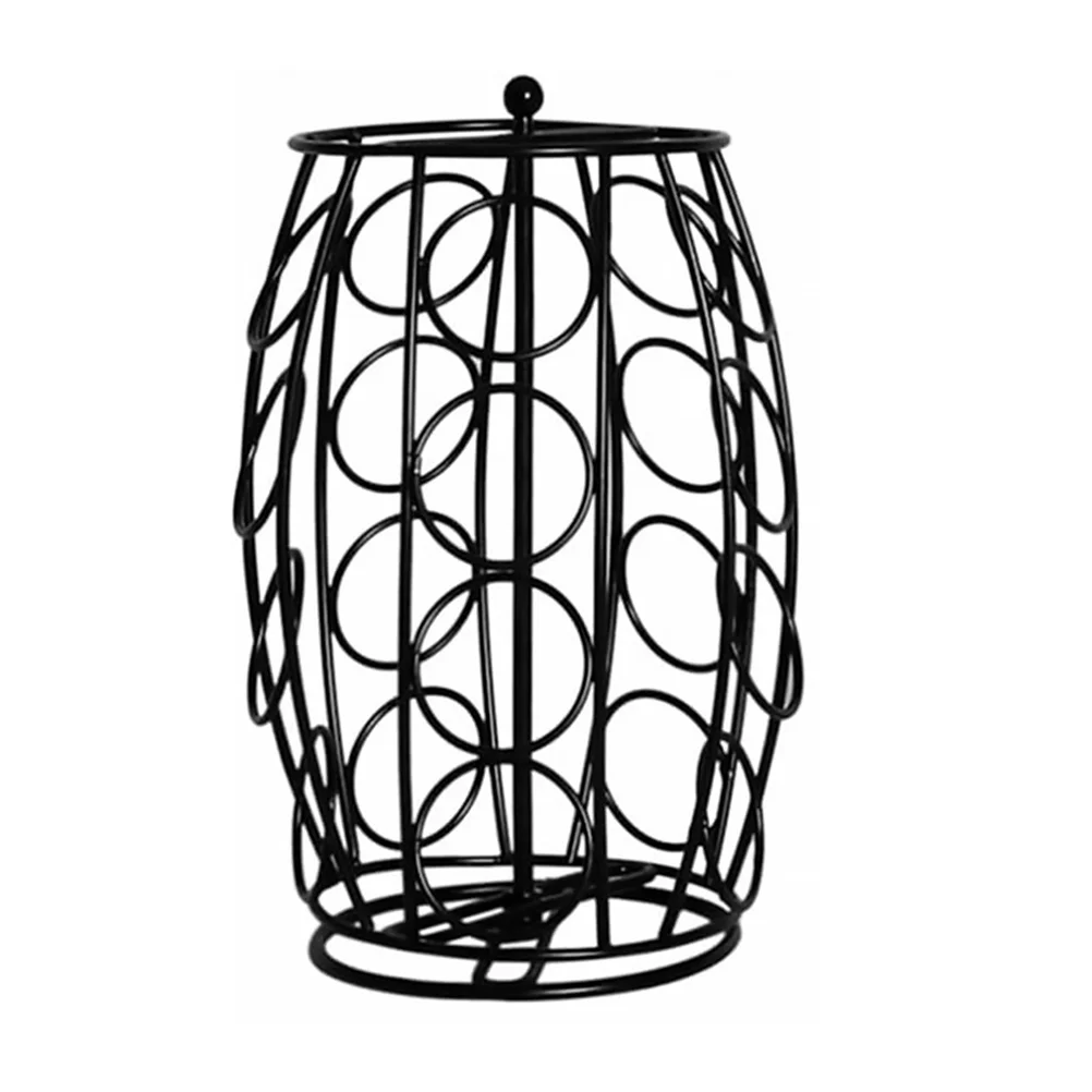 حامل كبسولات القهوة القابل للدوران، رف تخزين كبسولات حديدية، منظم 360 درجة، موفر للمساحة، ملحقات القهوة المكتبية للمطبخ