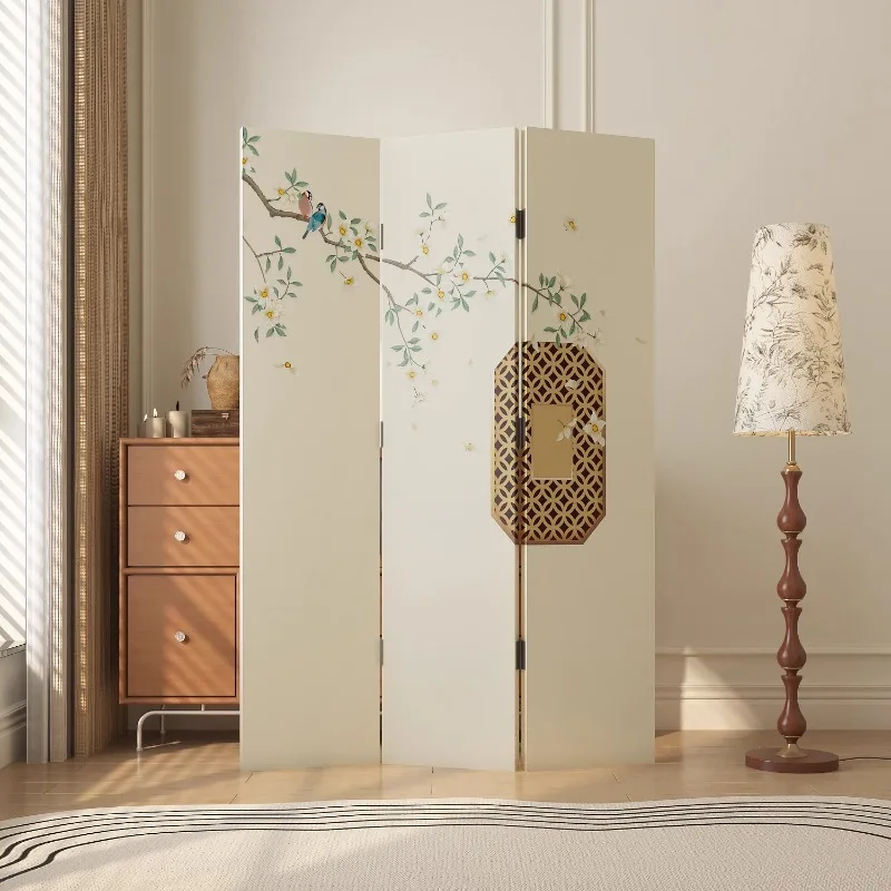 

New Chinese high-end folding screen partition living room house partition artifact mobile folding screen designer