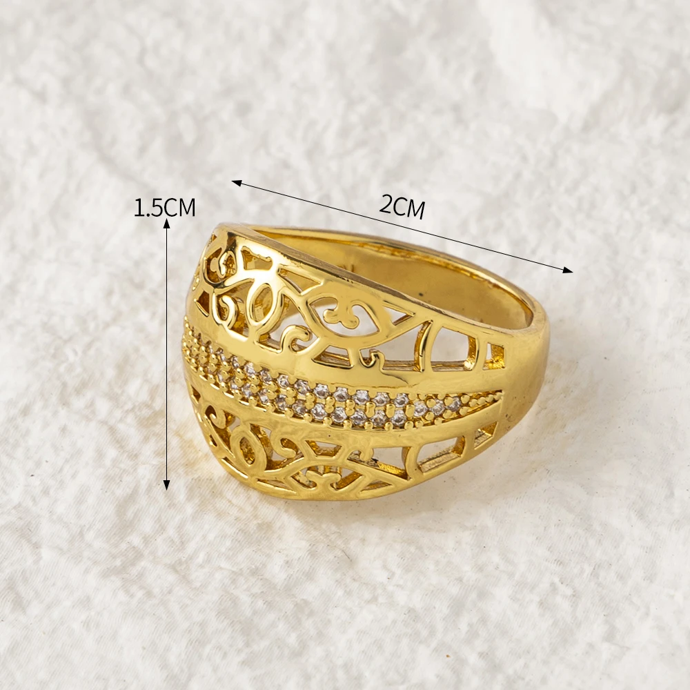 LUIZADA Vintage Türkische Fingerringe Frauen Runde Kristall Caesar Ring Gold Farbe Ethnische Hochzeit Schmuck Ring – Detail 14