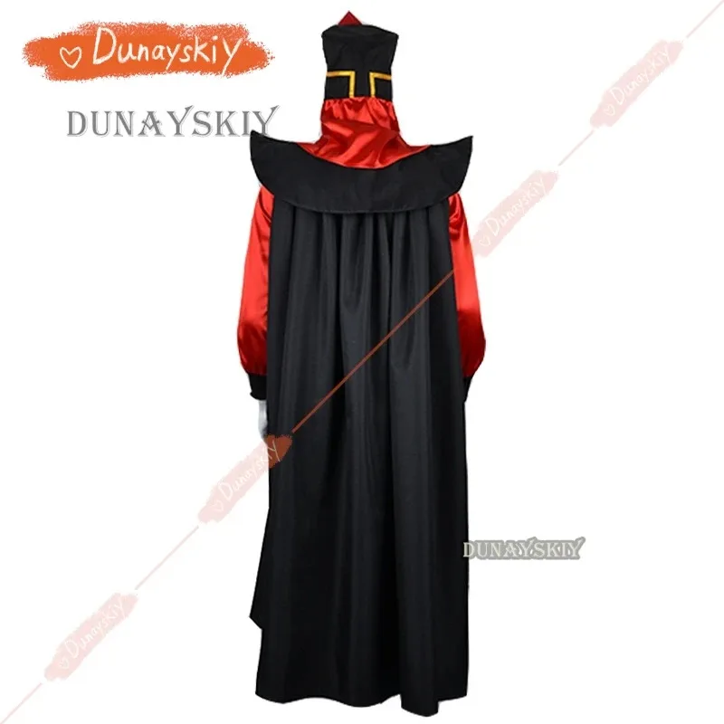 2025 22 جعفر كوسبلاي للرجال والنساء الليالي العربية علاء الدين ملابس معالج الهالوين بدلة قبعة زي المسرح