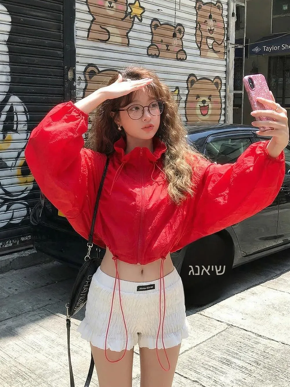 

Red Hot Girl Stand Collar Summer Thin Short Outerwear Loose Casual Outdoor Sun Protection Clothes Breathable Quick Dry Lightw...