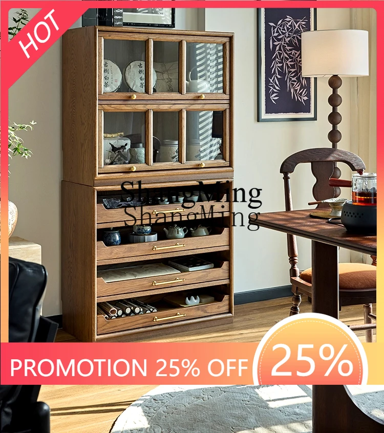 

FG good-looking new Chinese tea cabinet living room balcony tea room storage side cabinet