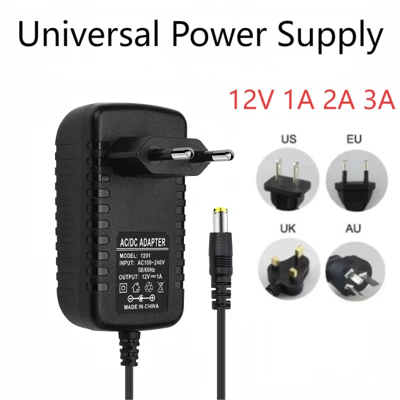 AC 110V-220V To DC 12V Power Supply Transformer 12Volt LED Power Adapter 1A 2A 3A EU US Converter Adaptor For Led Light Strips