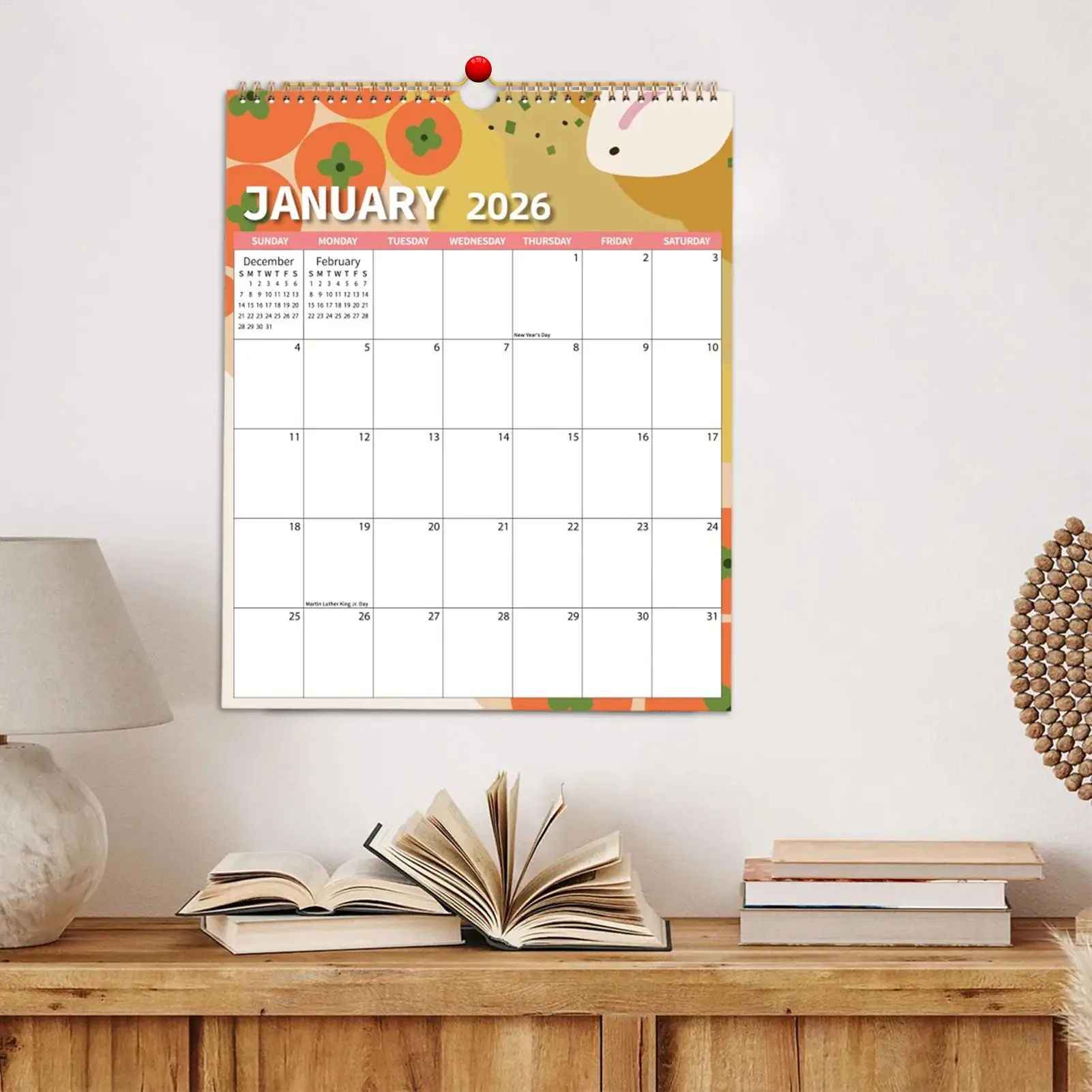 

Paper Wall Calendar 2026 Weekly Monthly Calendar Notepad Home Office Decoration New Year Gift for Daily Note Taking Planner