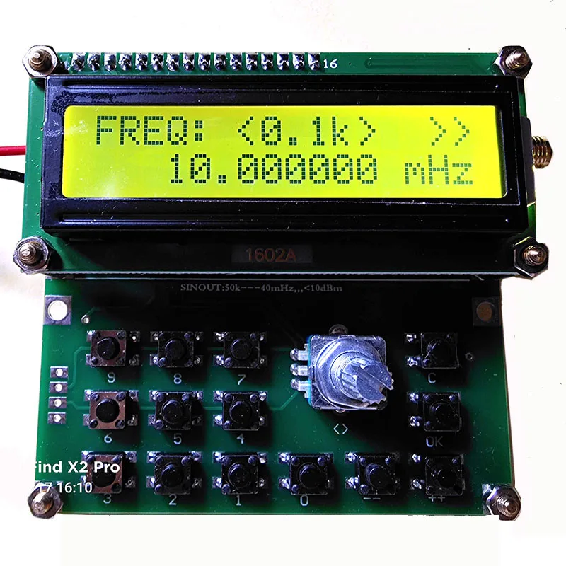 AD9834 VFO source 0.05mHz--40mHz simple signal source Sine wave DDS Signal generator for HAM radio Amplifier