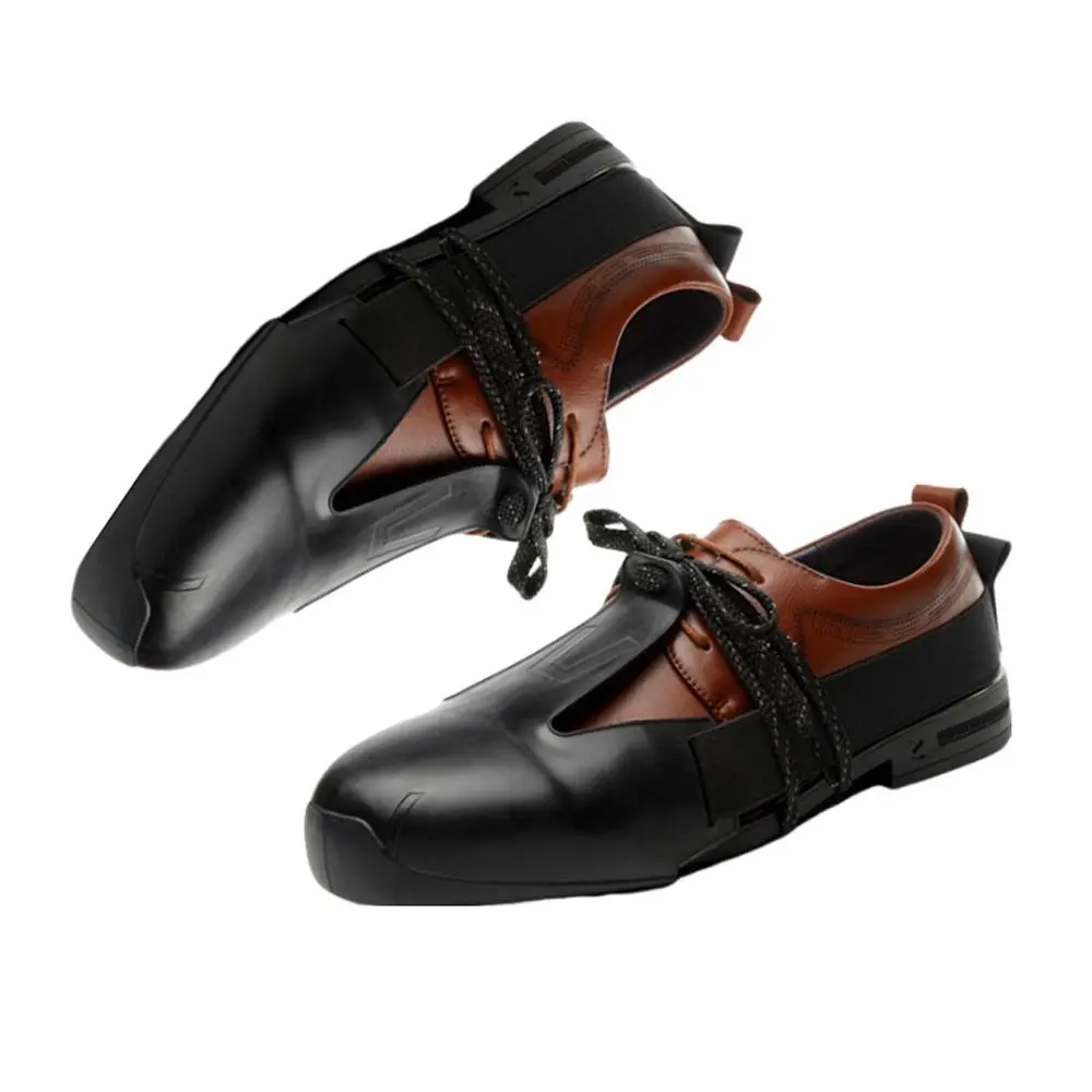 

Anti-smashing Steel Toe Shoes Covers Universal Slip-resistant Shoe Toe Cap Overshoes Black Protective Booties Outdoor