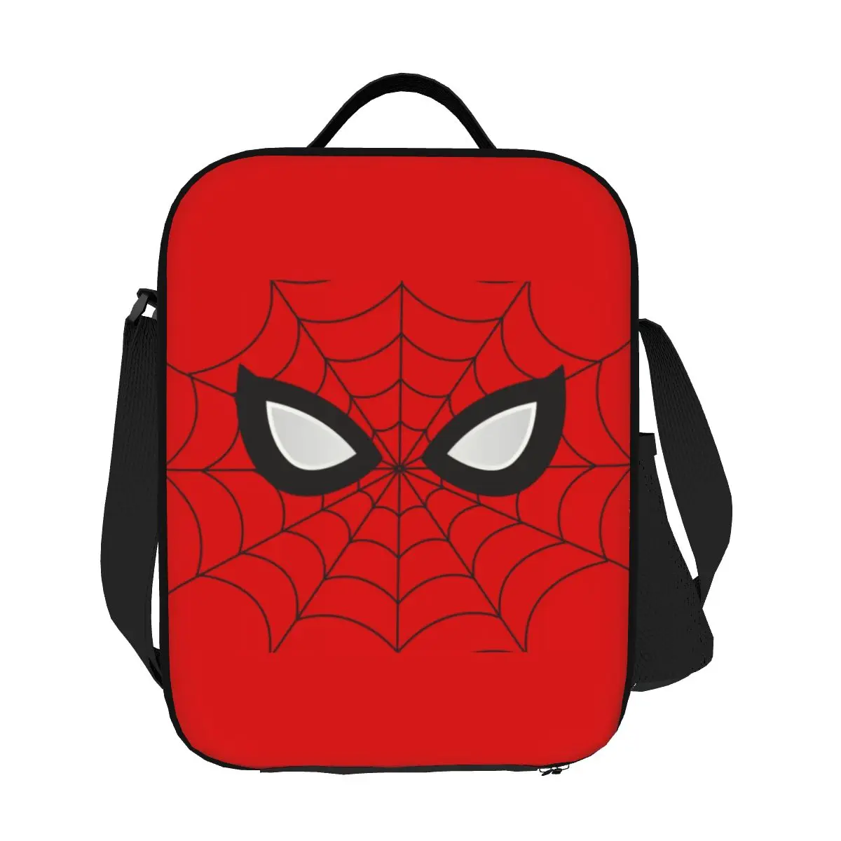 Custom Classic Red Spider Web Lunch Bag Women Warm Cooler Insulated Lunch Box for Kids School Children