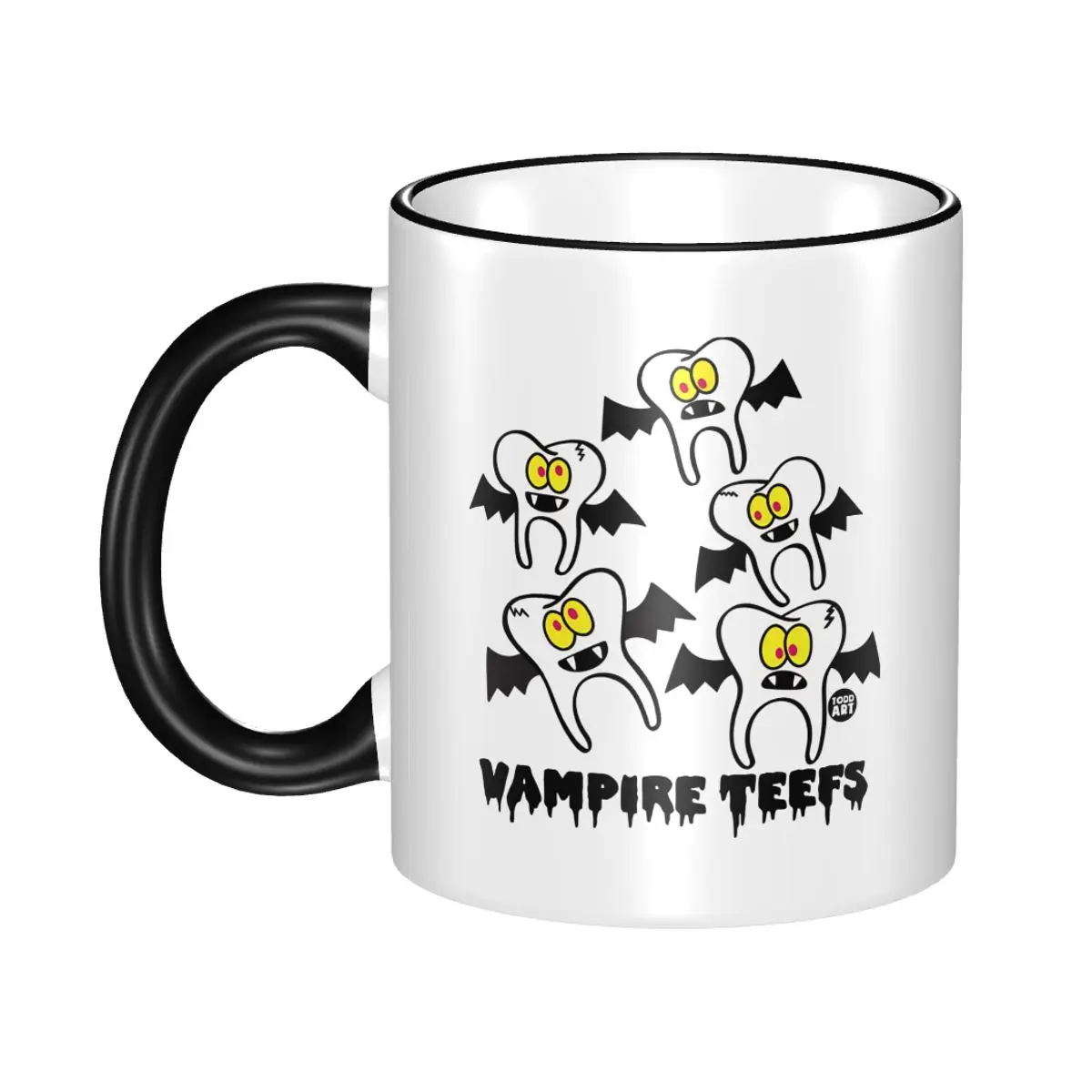 New Arrival VAMPIRE TEEFS Merch Mug Kawaii Cartoon Teeth Helloween Tea Cup