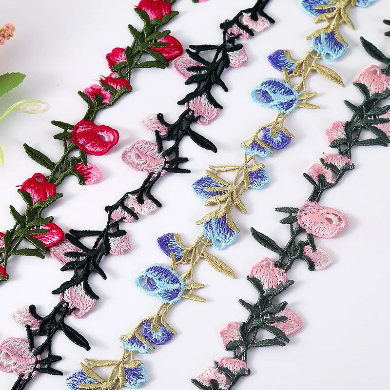 30-ヤード繊細なレーストリム水溶性ロリータ服リボン刺繍アップリケ-diy-衣服アクセサリー-2026