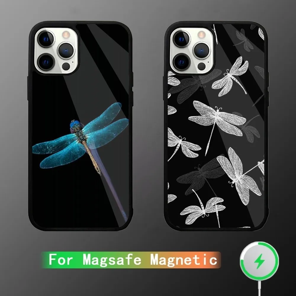 

Dragonfly Animal Phone Case For iPhone 15,14,13,12,11,Plus,Pro,Max Mini Magsafe Magnetic Wireless Charging