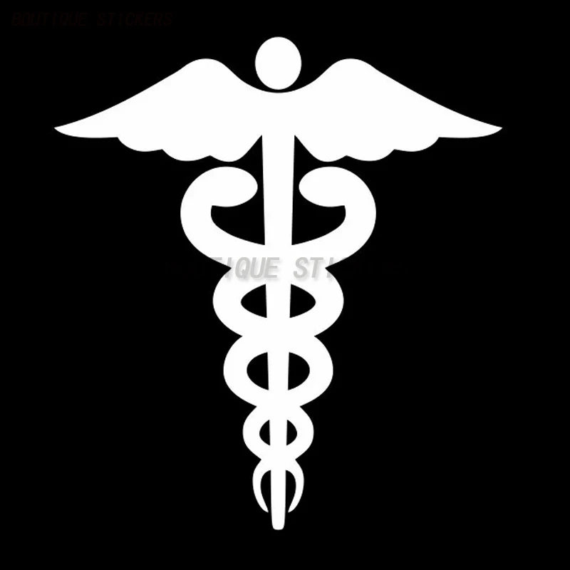 ملصق رمز الصولجان ملصق حائط من الفينيل EMT الحياة الطبية المسعف سيارة إسعاف EMS