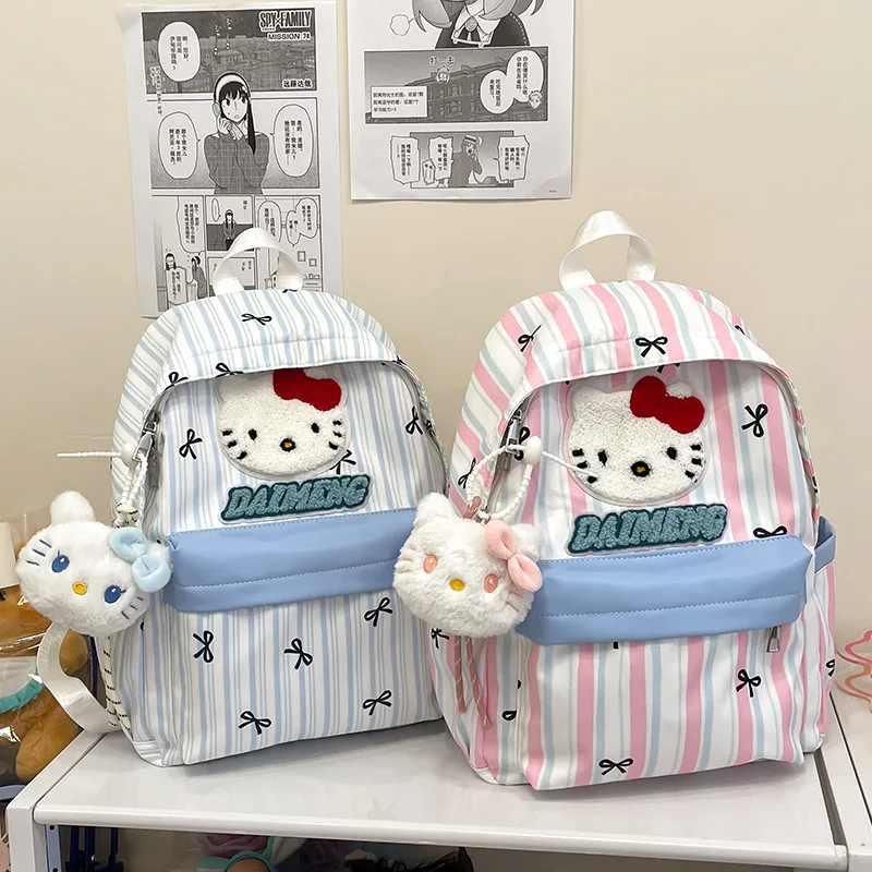 

Shoulder Bag New hello kitty Cartoon Cute Doll Junior and Senior High School Students Ridge Protection Schoolbag Fashion Sanrio