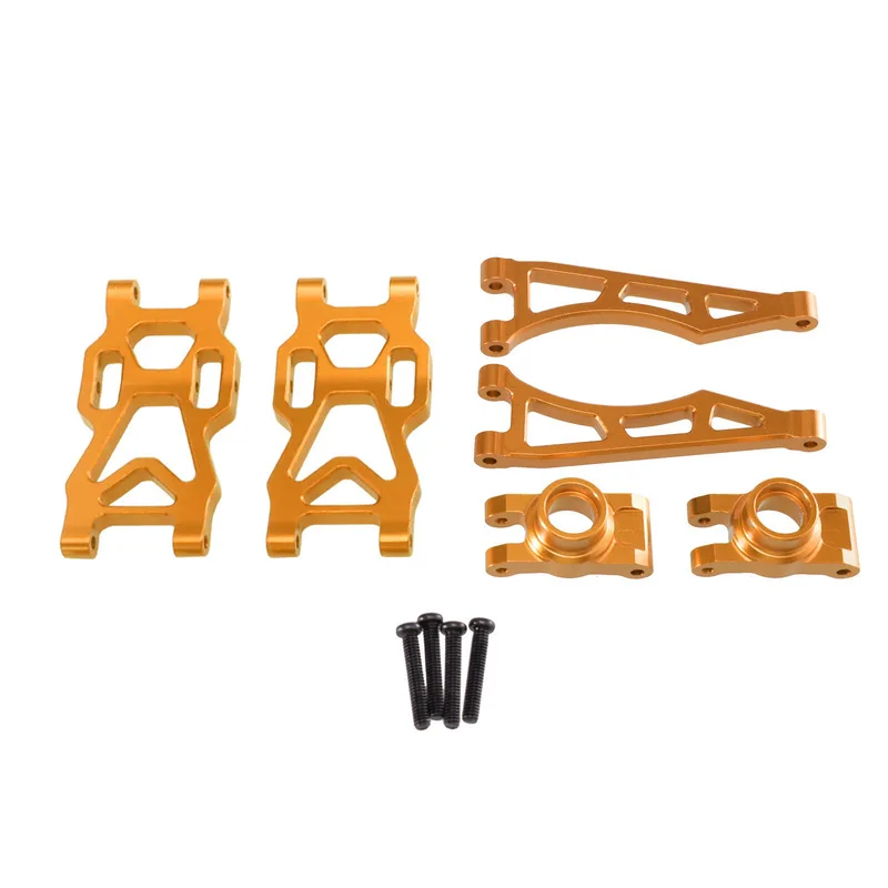 Coche teledirigido SCY1/16 JJRC actualizado con accesorios de metal, que incluye copas de rueda de eje trasero de metal de brazo superior e inferior