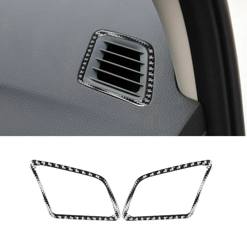 Carbon Fiber Car Dashboard Air Vent Outlet Cover Trim For Nissan Sentra Sylphy 2016-2019 Accessories