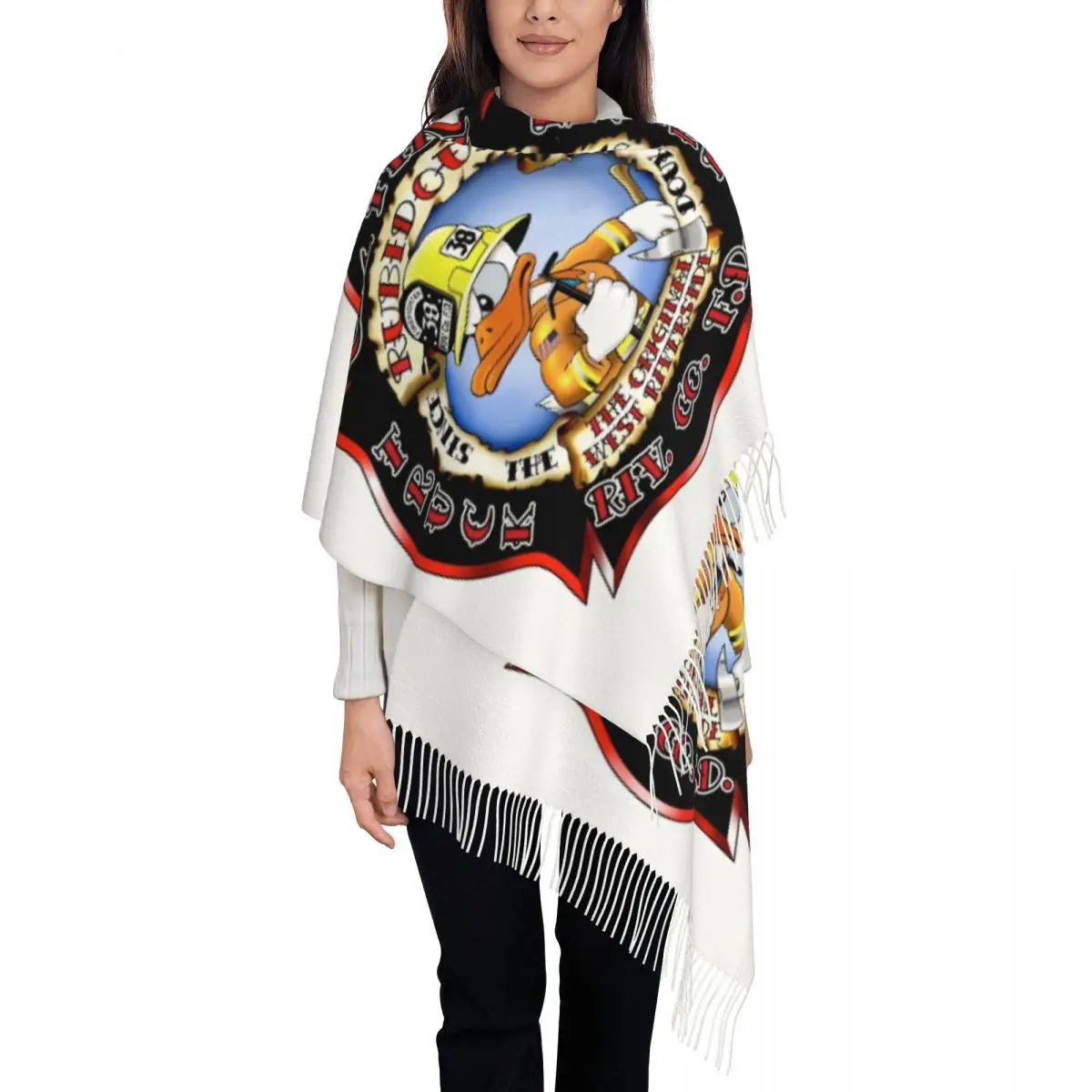 

Custom Print Donald Duck Fireman Scarf Men Women Winter Fall Warm Scarves Shawls Wraps