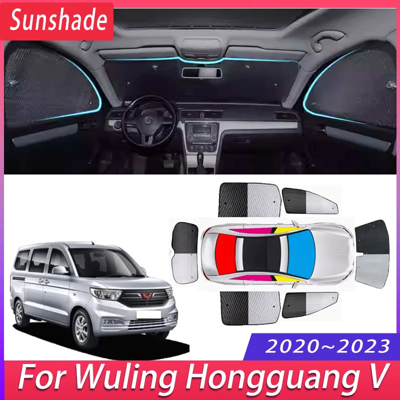

Автомобильный солнцезащитный козырек для Wuling Hongguang V 2020 ~ 2023 2022, солнцезащитный козырек на лобовое стекло, теплоизоляция, автомобильная Защита от солнца