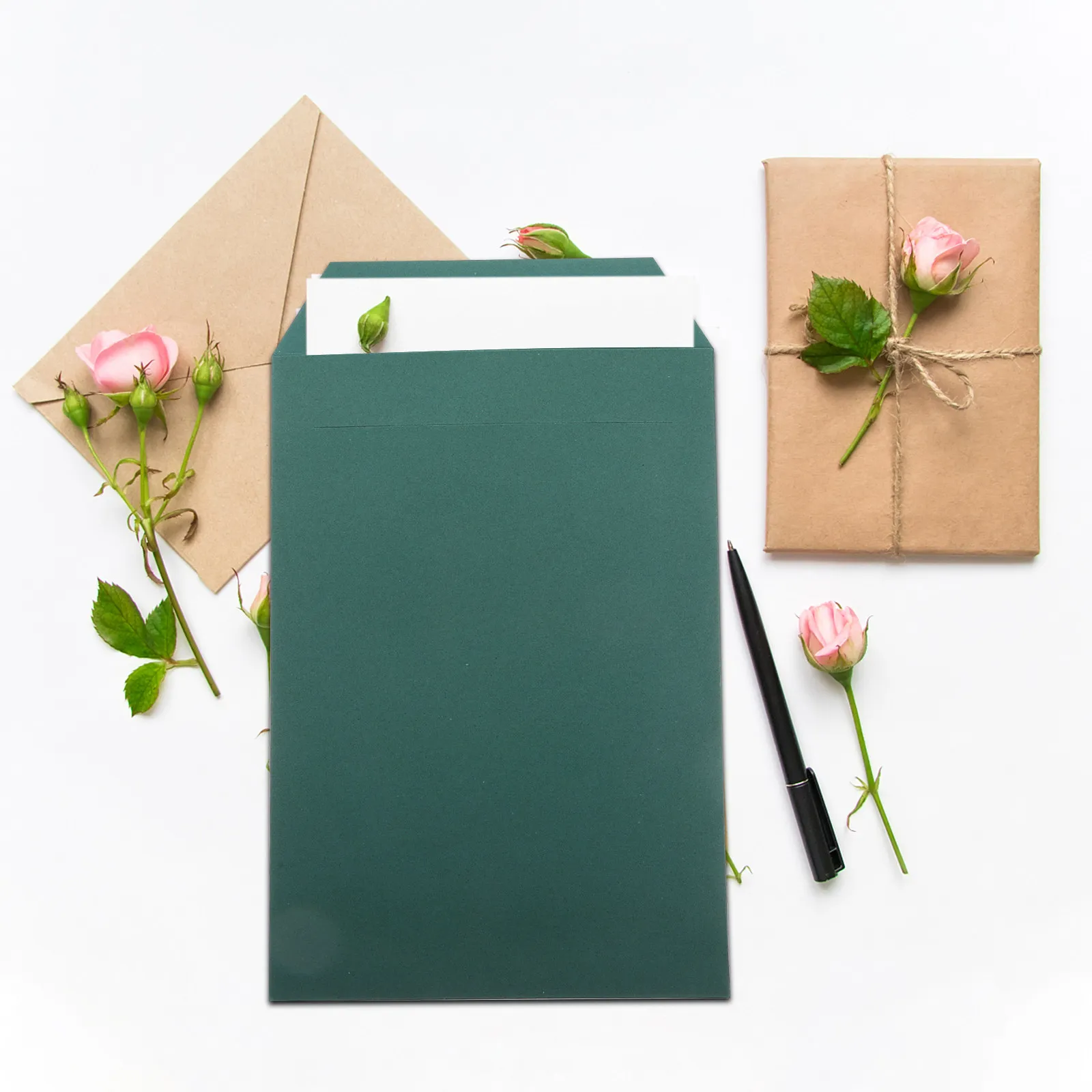 10Pcs File Bags Premium Paper Document Storage Envelopes A4 Photo Envelopes Office Supplies A4 File Bags Blank Envelope