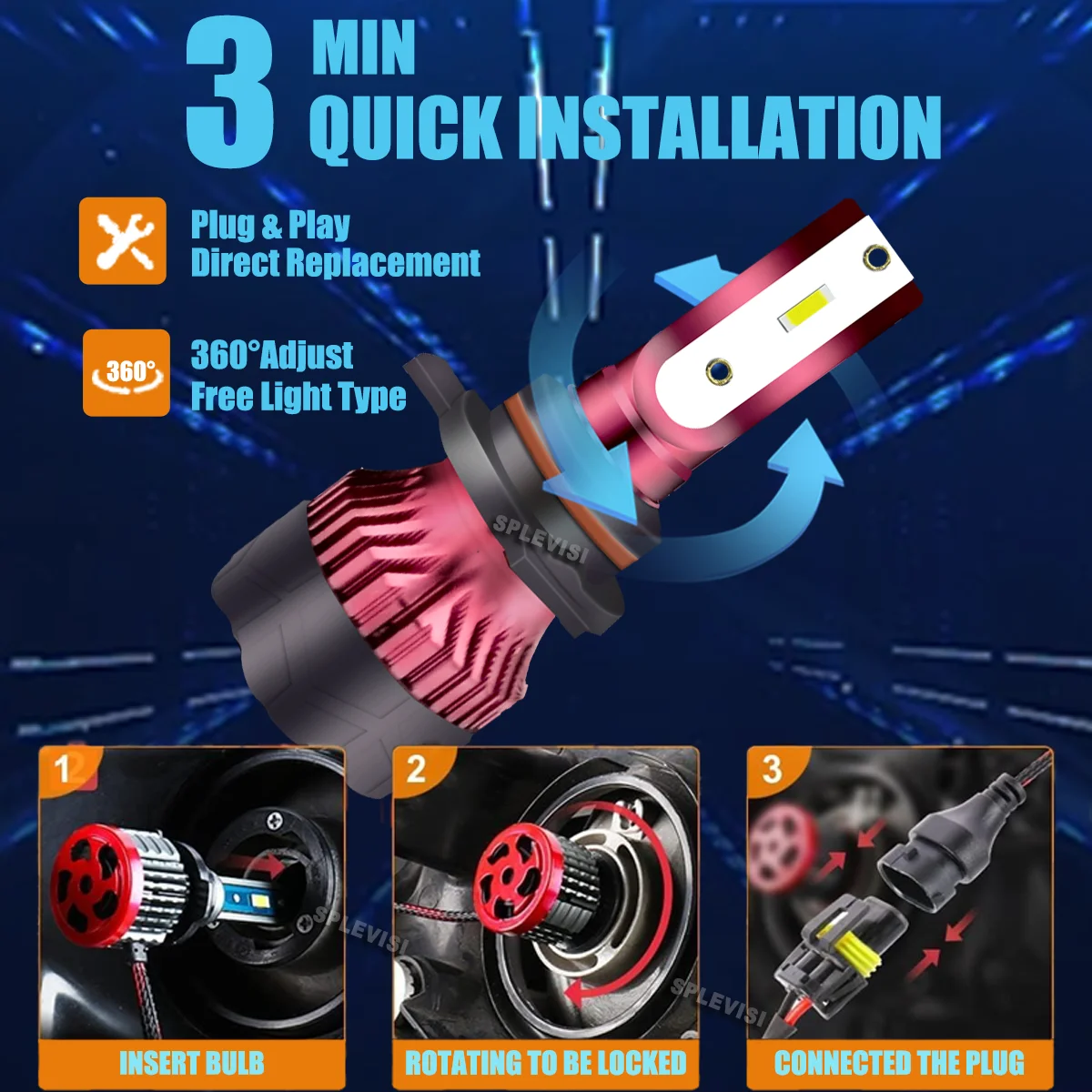 أعلى جودة 12 فولت 24 فولت 9012 HIR2 LED المصابيح الأمامية عالية مشرق 100 واط 6000 كيلو الأبيض استبدال مصابيح الهالوجين 320% رقائق السطوع