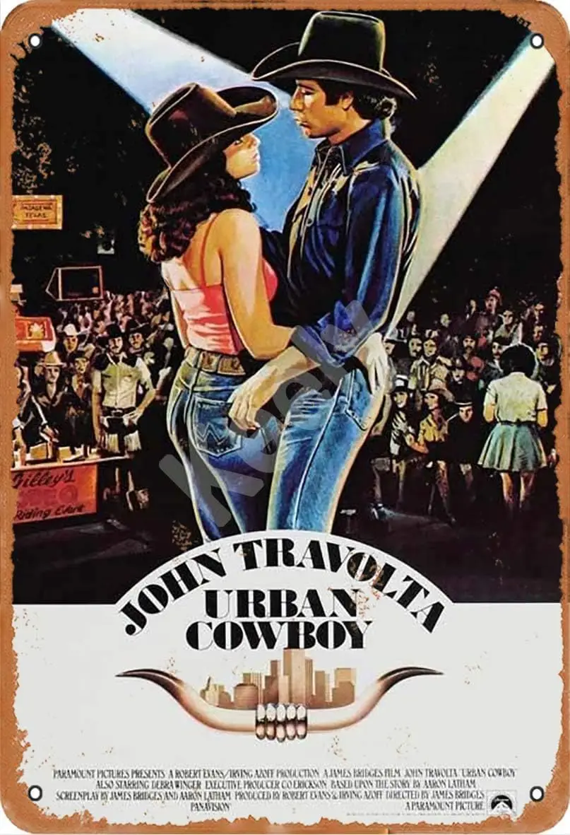 Urban Cowboy Movie Metal Vintage Tin Sign Wall Decor Cafe Coffee Bar Restaurant Pub Man Cave