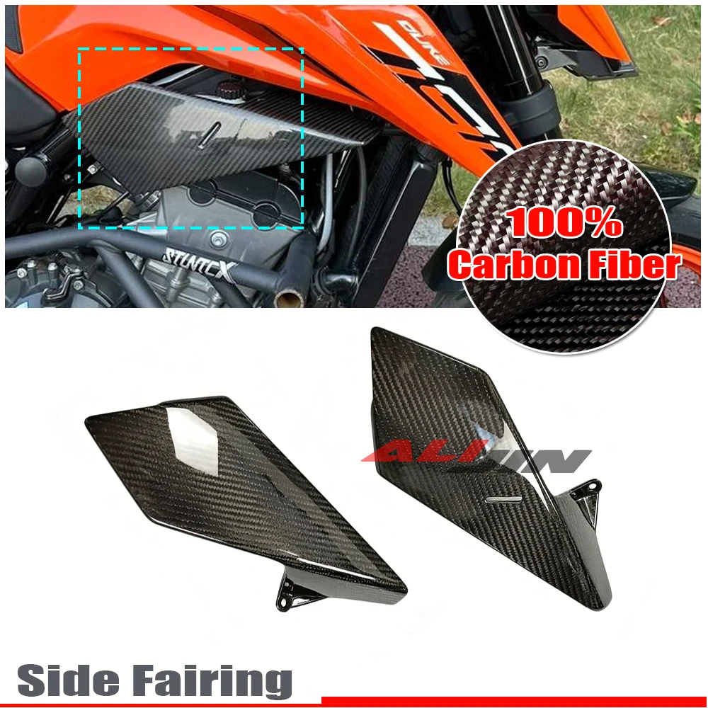 

for 790 890 2018-2025 Motorcycle Real Dry Carbon Fiber Fairing Panel Cowling For Side Panel Fairing Frame Cover Cowling