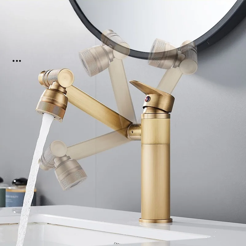 

Смеситель для раковины в ванной, смеситель для умывальника, шкаф для ванной комнаты, пистолет, серый, Fortune Cat, медный смеситель, античный цвет