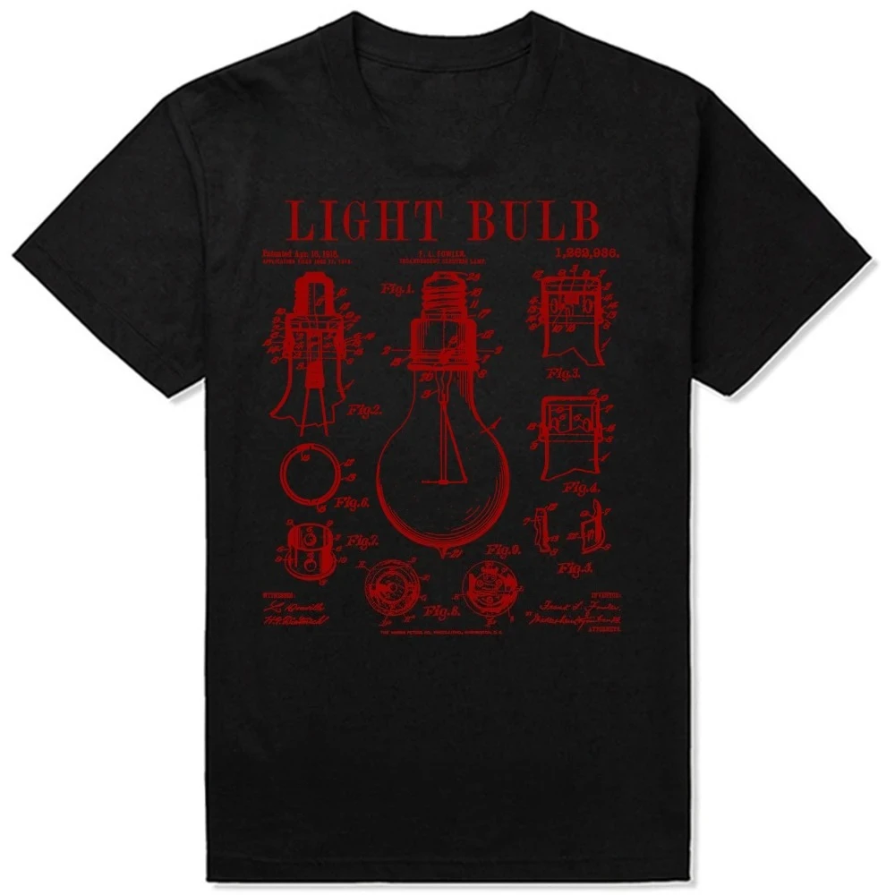 Electrical Worker Pattern Short-sleeved T-shirts Light Bulb Pattern Electrical-themed Fun Streetwear for Women Online Gifts Y2K