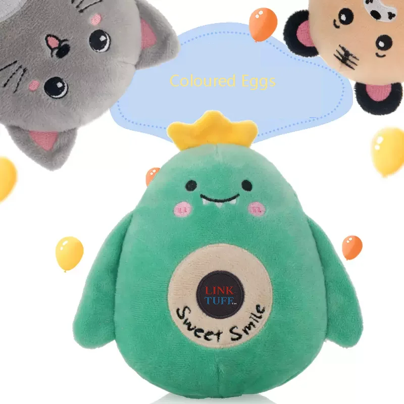 

Link Tuff Squeaky Plush Dog Toys - Colored Eggs