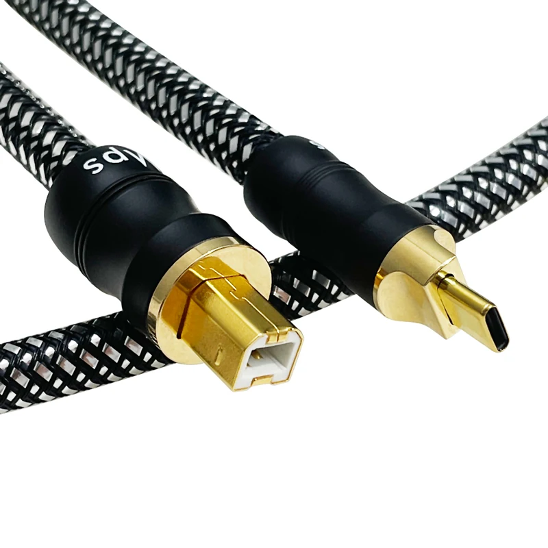 HiFi Mps ARTHUR miedź grafenowa 24K10u pozłacana wtyczka USB2.0 dekodowanie dźwięku karta dźwiękowa mikser typ c cyfrowy kabel USB audio