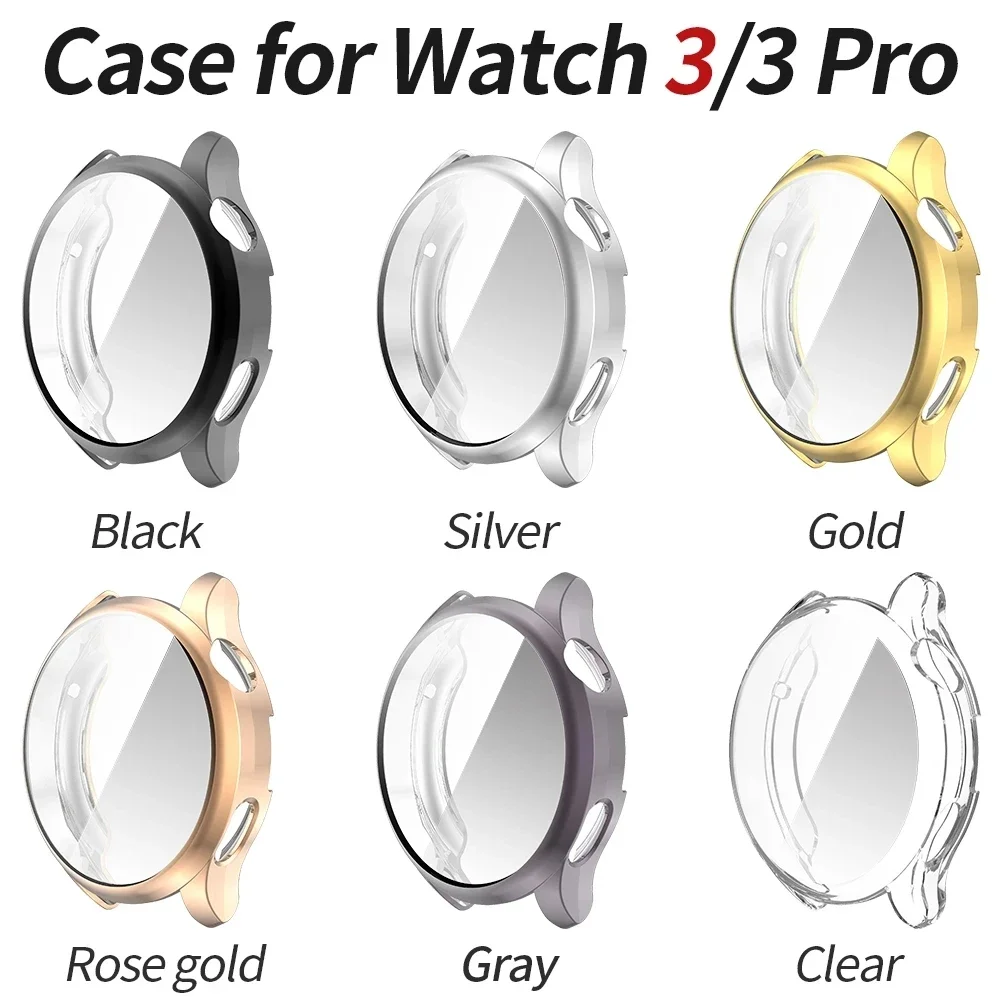 Lichtgewicht Screen Protector Case Voor Huawei Horloge 3 46Mm Horloge 3 Pro 48Mm Cover Flexibele Tpu Bumper Soft Slim Shell Accessoires