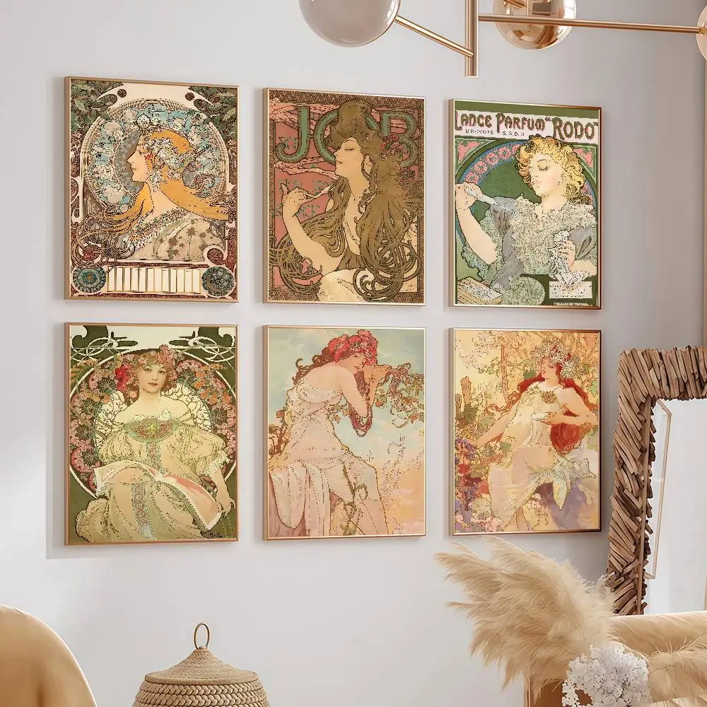 Art Mucha Posters Dormitory Decorations Bedroom And Living Room Wall Murals Souvenirs