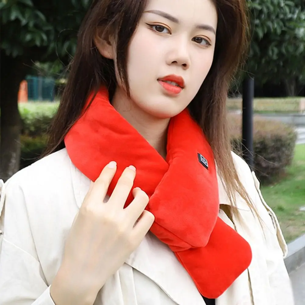 أزياء الشتاء USB التدفئة وشاح دافئ قابل للغسل درجة الحرارة وشاح لينة قابل للتعديل درجة الحرارة الكهربائية الرقبة أدفأ في الهواء الطلق