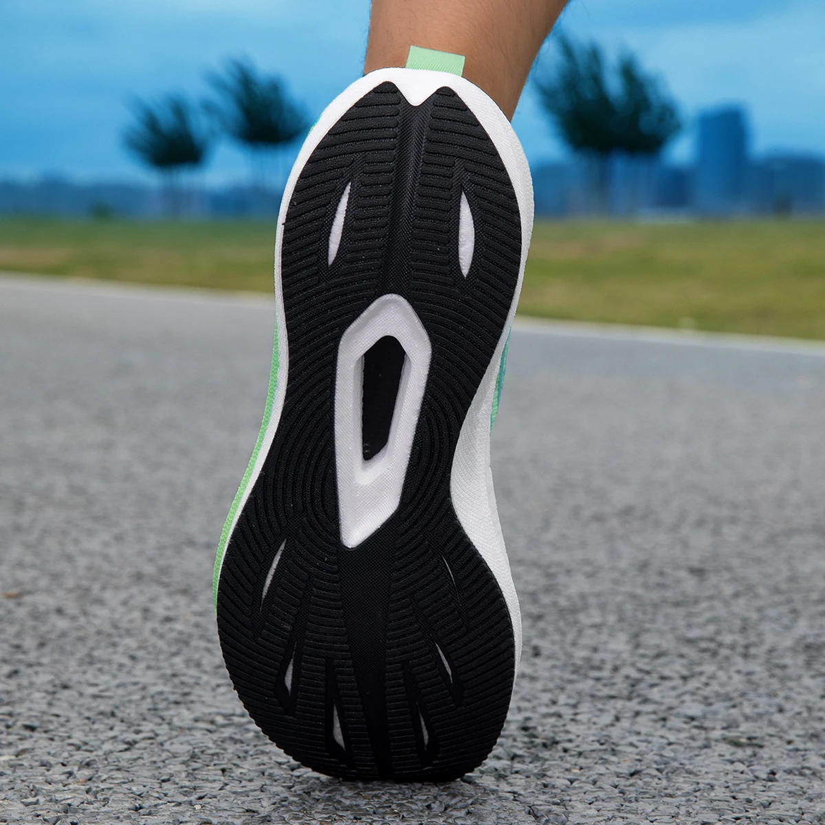 Klassische schwarze Herren-Laufschuhe, Schnür-Sportschuhe, lässige Sneaker, atmungsaktive, bequeme Sportschuhe für Damen, Outdoor-Wanderschuhe – Detail 15