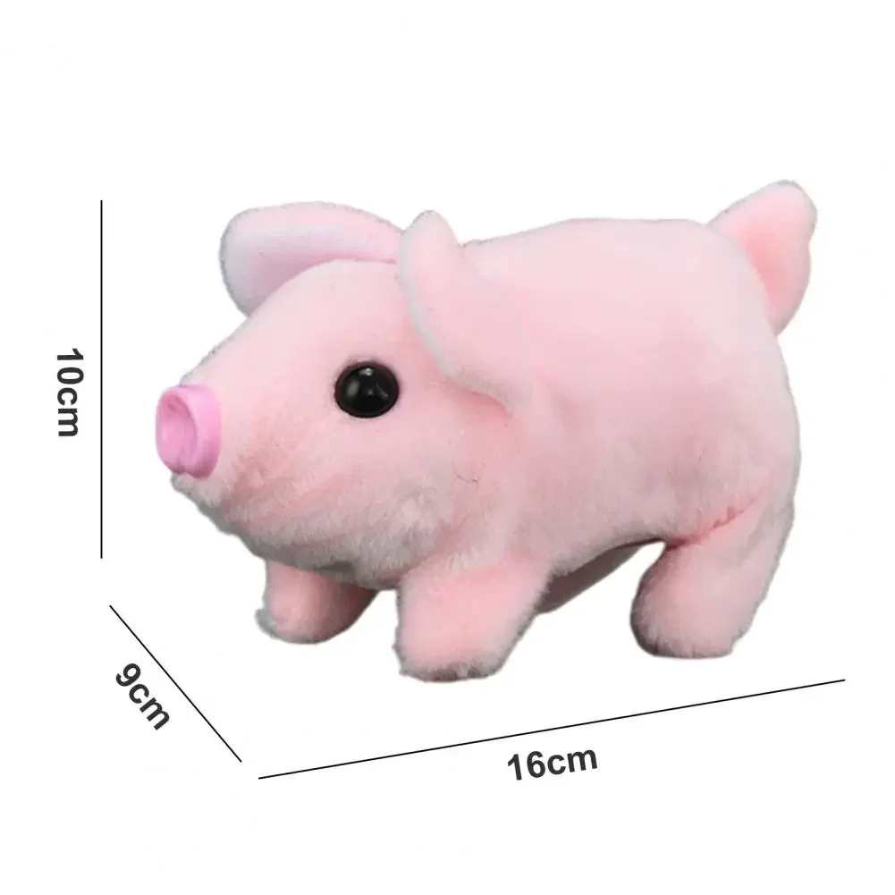 Simulación que camina, cerdito bonito, juguetes electrónicos de peluche para mascotas, peluches de cerdo, Twitch, cola de nariz, muñeco de peluche para regalo de bebé