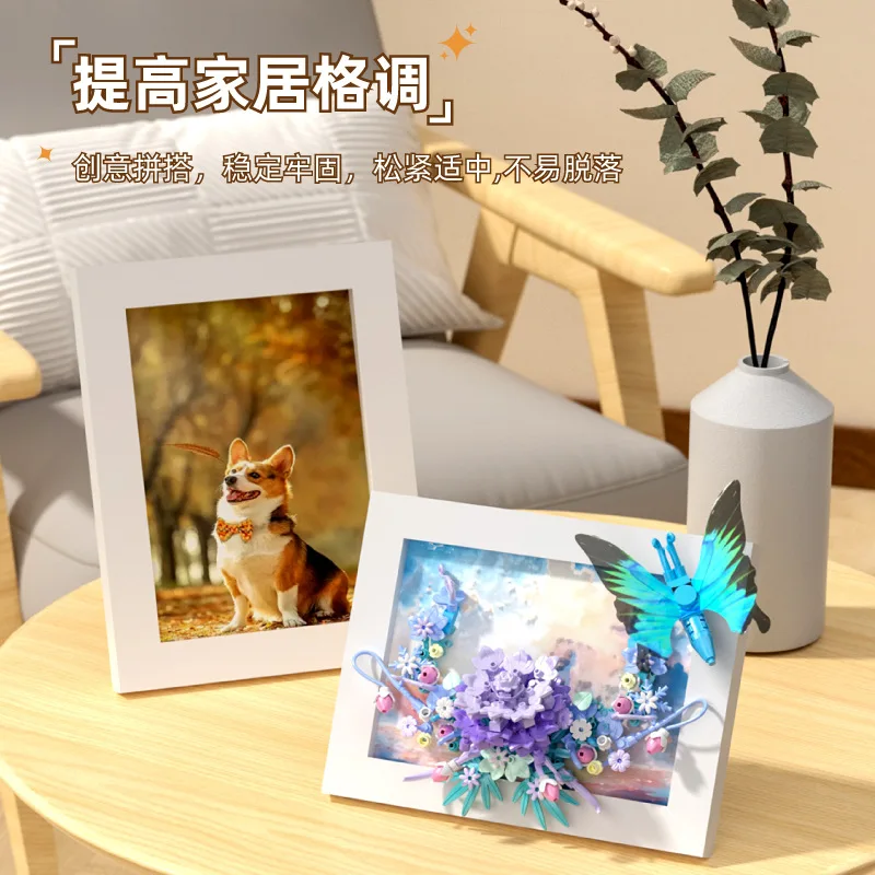 Insect fotolijst bouwstenen magnetische microdeeltjes assemblage bouwsteenspeelgoed als verjaardagscadeautjes voor meisjes