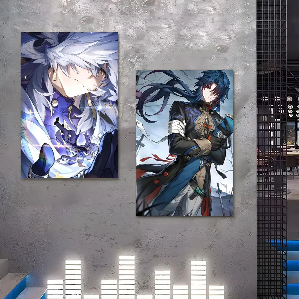Boy Characters Honkai Star Rail Painting Calligraphy Poster For Living Room Bar Decoration Home Decoration Canvas Painting