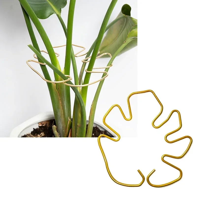 Monstera Shaped Plant Support Pole Sturdy Alloy Support Pile Easy Installation Decorative Plant Stand for Small Medium Plant