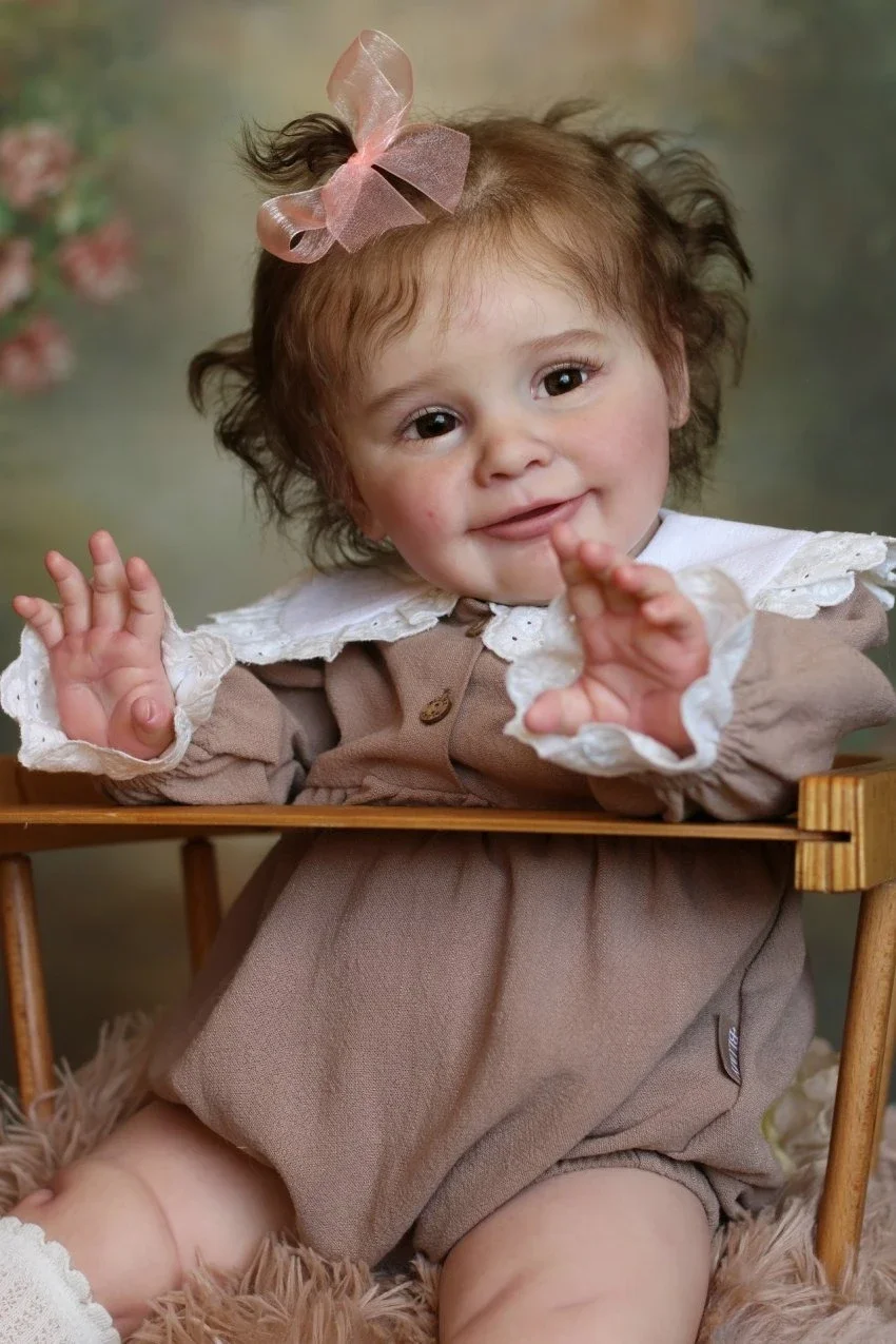 22Inch/25Inch Reborn ZOE Doll Kit With Cloth Body And Random Eyes Unfinished Unpainted Blank DIY Doll Parts Collectible Art Doll
